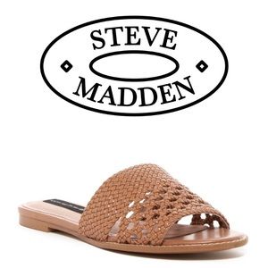STEVEN Steve Madden - Woven Slide Sandals Tan Brown